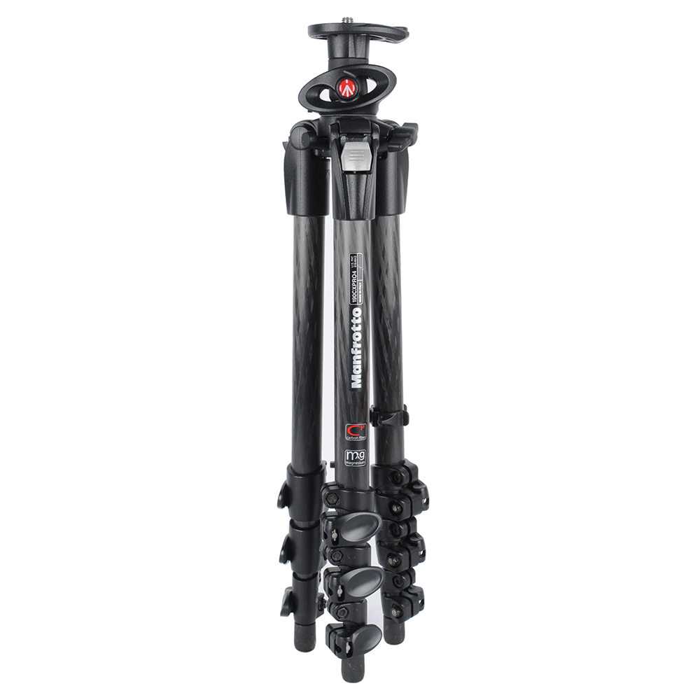 Manfrotto 190CXPro4 Carbon Fiber Tripod Legs, 4-Section, 19.68-57.48 in. 