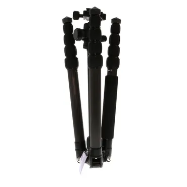 MeFOTO GlobeTrotter C2350Q2 Carbon Fiber Travel Tripod with Ball Head, 5-Section, Titanium, 16.1-64.2 in.