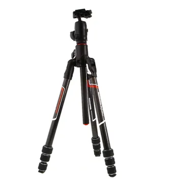 Manfrotto Befree GT XPRO Travel Carbon Fiber Tripod with 496 Center Ball Head, 4-Section, Black, 3.5-64.6 in, (MKBFRC4GTXP-BH)